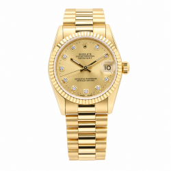 Rolex Datejust 31MM 68278 18K YG Factory Diamond Dial Watch